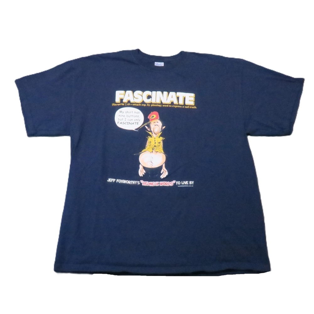 Facsinate Jeff Foxworthy Graphic T Shirt Mens XL Blue Heavyweight Funny Vintage